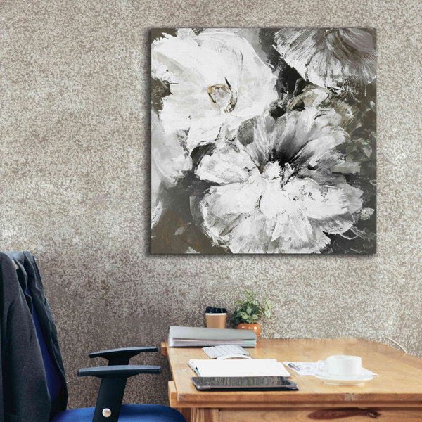 Red Barrel Studio® Epic Graffiti 'White And Gray Flowers' By Design F